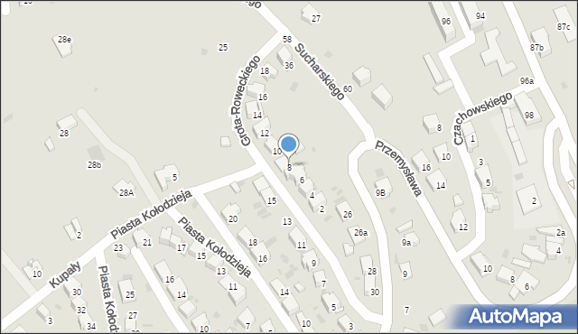 Przemyśl, Grota-Roweckiego Stefana, gen., 8, mapa Przemyśla