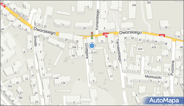 Przemyśl, Grottgera Artura, 3, mapa Przemyśla