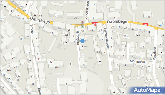 Przemyśl, Grottgera Artura, 5, mapa Przemyśla