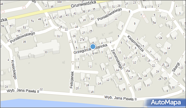 Przemyśl, Grzegorza z Sanoka, 5, mapa Przemyśla