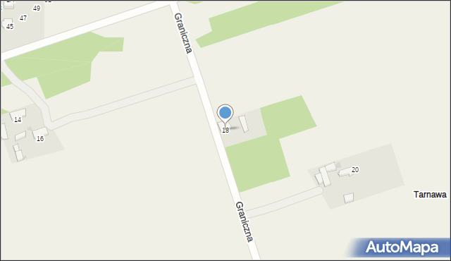 Przybynów, Graniczna, 18, mapa Przybynów