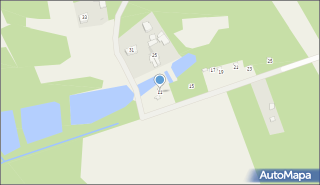 Przybynów, Grzybowa, 11, mapa Przybynów