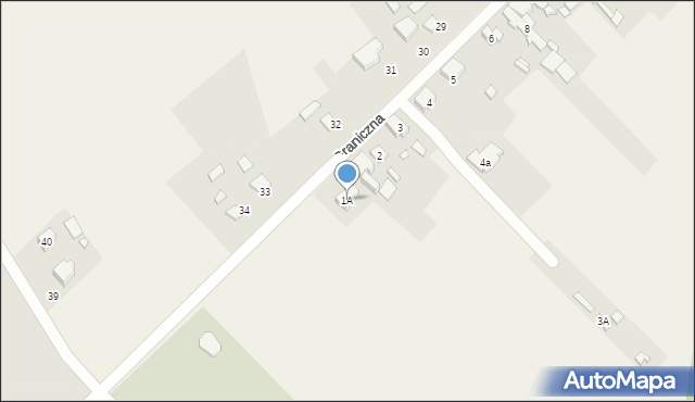 Psary, Graniczna, 1A, mapa Psary