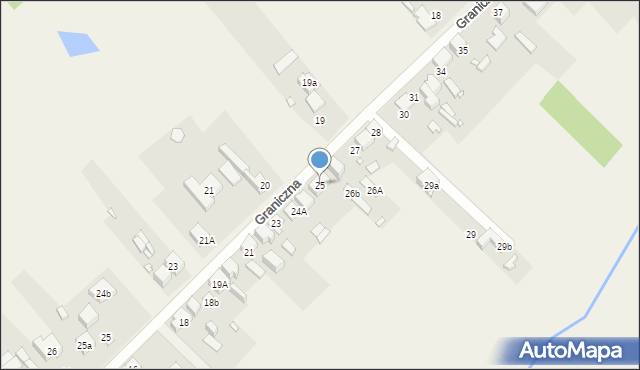 Psary, Graniczna, 25, mapa Psary