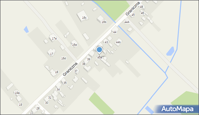 Psary, Graniczna, 40a, mapa Psary