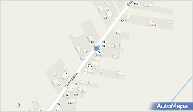Psary, Graniczna, 67b, mapa Psary