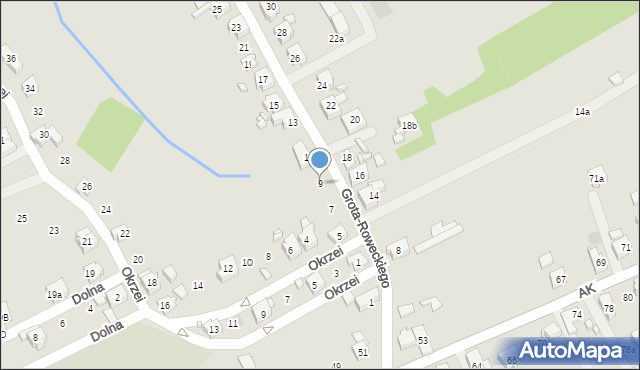 Pszów, Grota-Roweckiego Stefana, gen., 9, mapa Pszów