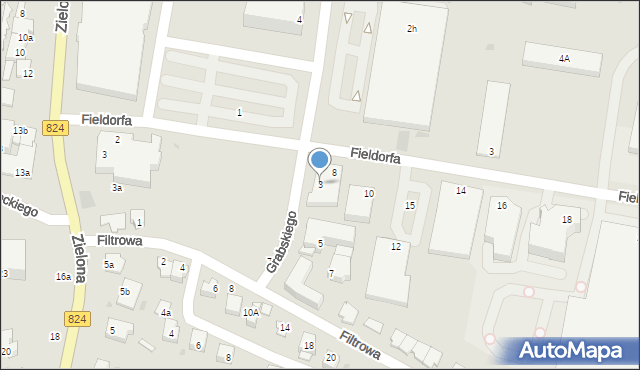 Puławy, Grabskiego Władysława, 3, mapa Puław