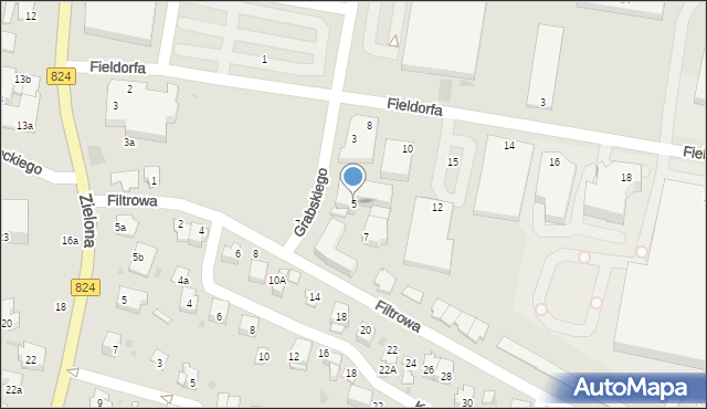 Puławy, Grabskiego Władysława, 5, mapa Puław