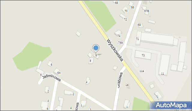 Pułtusk, Grabowa, 4, mapa Pułtusk