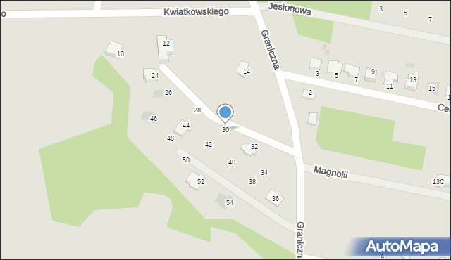 Pułtusk, Graniczna, 30, mapa Pułtusk