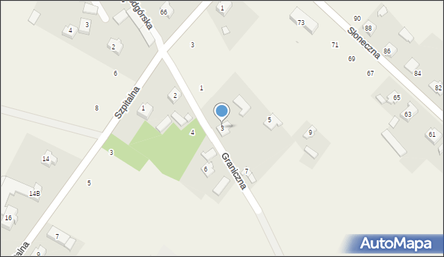 Pustkowie Lgockie, Graniczna, 3, mapa Pustkowie Lgockie