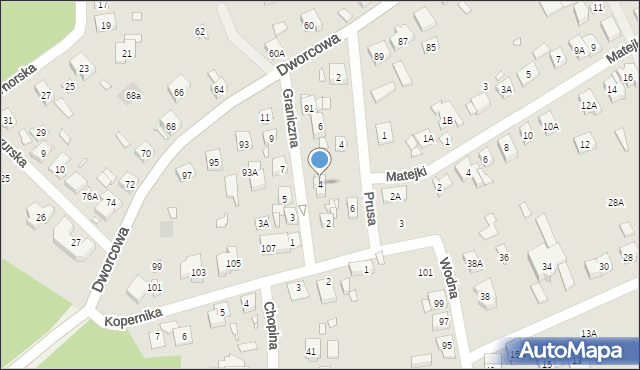 Puszczykowo, Graniczna, 4, mapa Puszczykowo