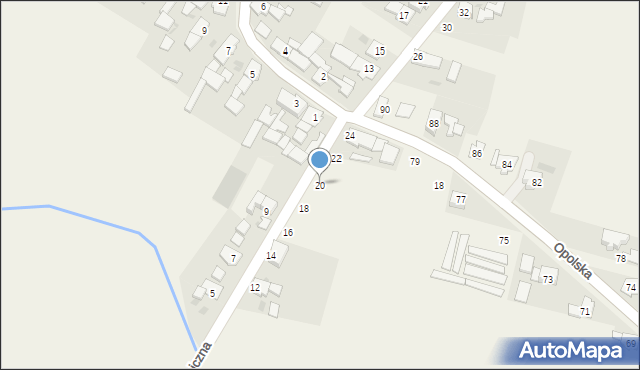 Racławiczki, Graniczna, 20, mapa Racławiczki
