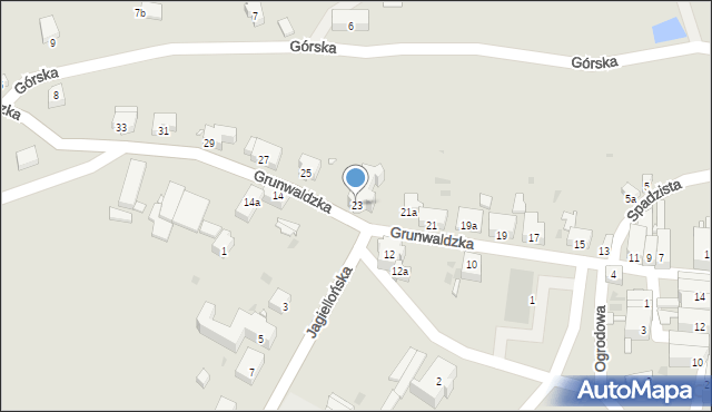 Radków, Grunwaldzka, 23, mapa Radków