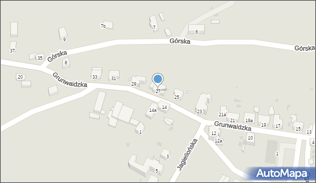 Radków, Grunwaldzka, 27, mapa Radków