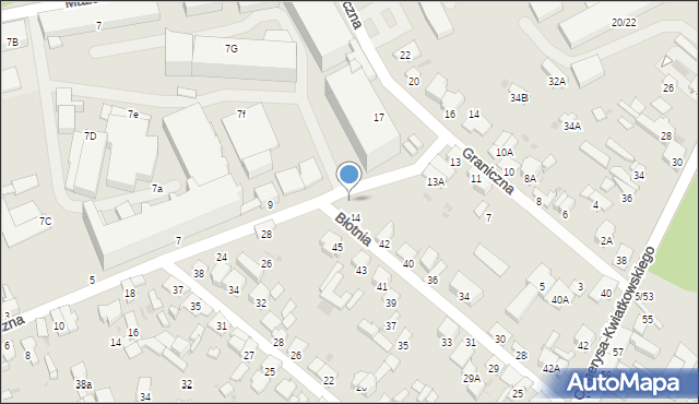 Radom, Graniczna, 17i, mapa Radomia