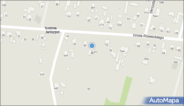 Radom, Grota-Roweckiego Stefana, gen., 48, mapa Radomia