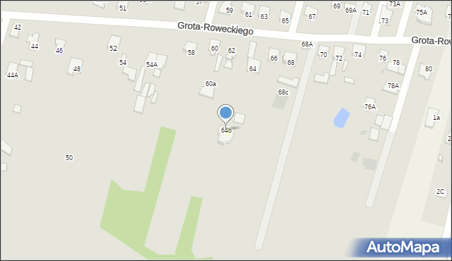 Radom, Grota-Roweckiego Stefana, gen., 64b, mapa Radomia