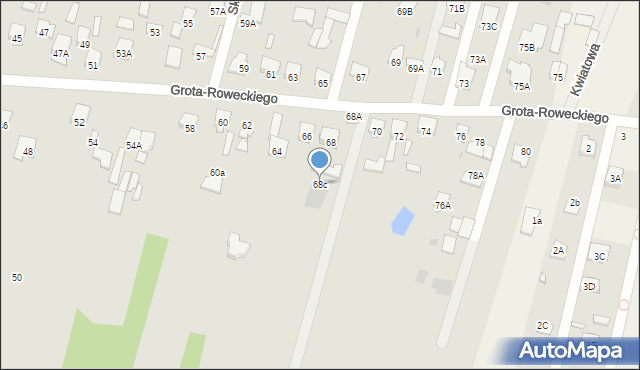 Radom, Grota-Roweckiego Stefana, gen., 68c, mapa Radomia