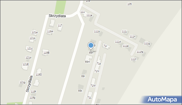 Radom, Grota-Roweckiego Stefana, gen., 69n, mapa Radomia