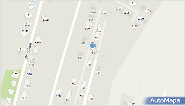 Radom, Grota-Roweckiego Stefana, gen., 71M, mapa Radomia