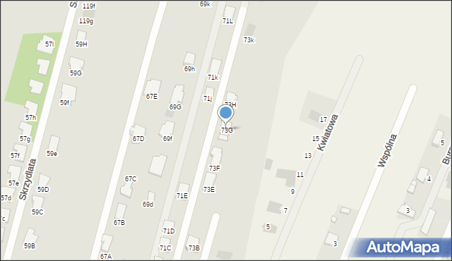 Radom, Grota-Roweckiego Stefana, gen., 73G, mapa Radomia