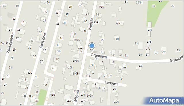 Radom, Gruntowa, 1, mapa Radomia