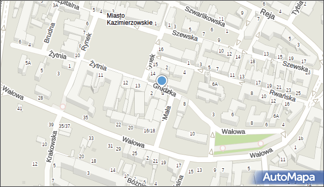 Radom, Grodzka, 4, mapa Radomia