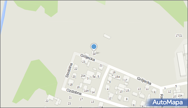 Radom, Grójecka, 14, mapa Radomia