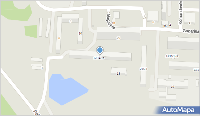 Radom, Grenadierów, 12/14/16, mapa Radomia