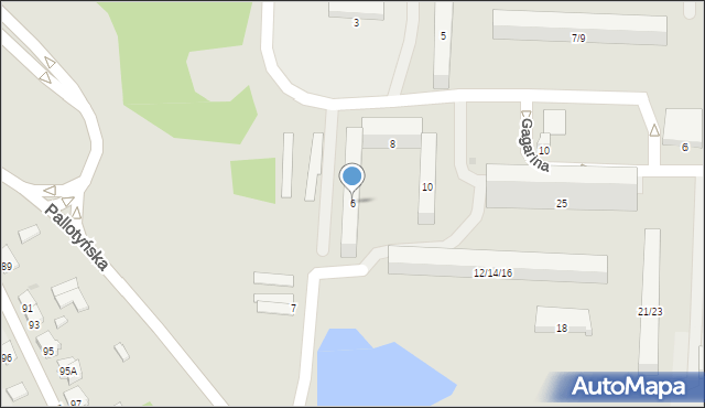Radom, Grenadierów, 6, mapa Radomia