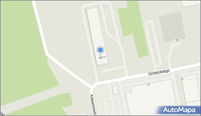 Radom, Grobickiego Aleksego, 40, mapa Radomia