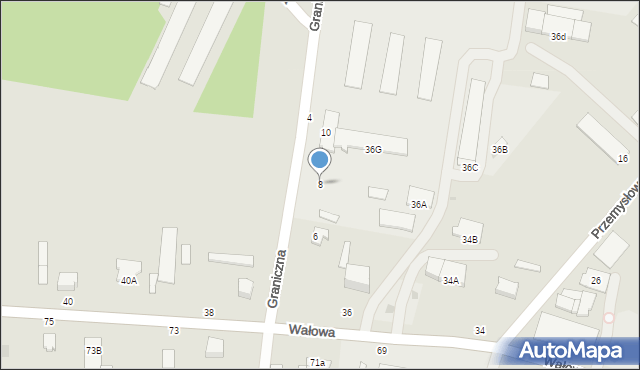 Radomyśl Wielki, Graniczna, 8, mapa Radomyśl Wielki