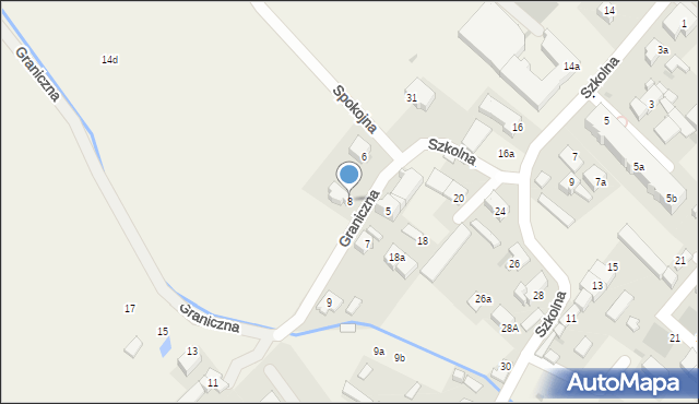 Radwanice, Graniczna, 8, mapa Radwanice