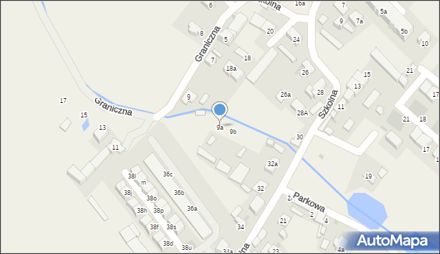 Radwanice, Graniczna, 9a, mapa Radwanice