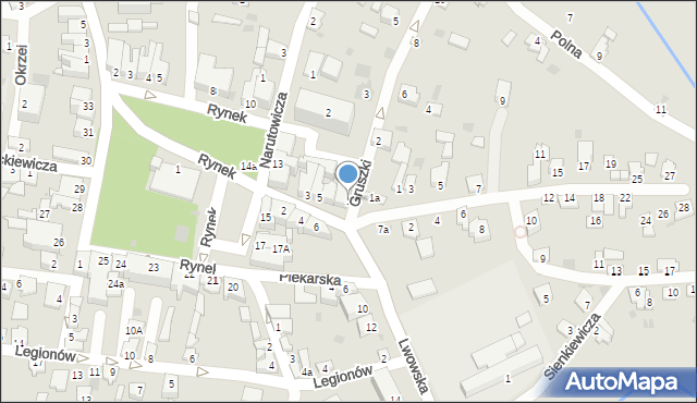 Radymno, Gruszki Brunona, 1, mapa Radymno