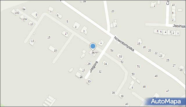 Rakoniewice, Gregora Józefa, ks., 25, mapa Rakoniewice