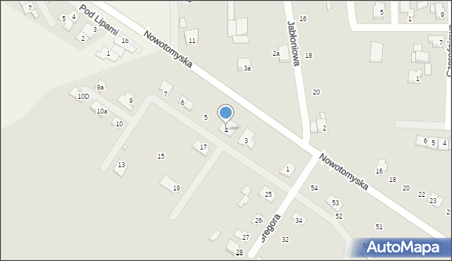 Rakoniewice, Gregora Józefa, ks., 4, mapa Rakoniewice