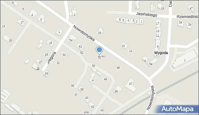 Rakoniewice, Gregora Józefa, ks., 51, mapa Rakoniewice