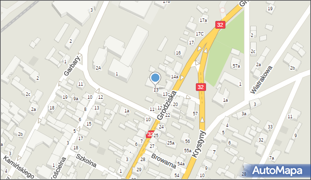 Rakoniewice, Grodziska, 13, mapa Rakoniewice