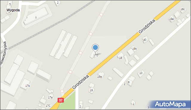 Rakoniewice, Grodziska, 17D, mapa Rakoniewice