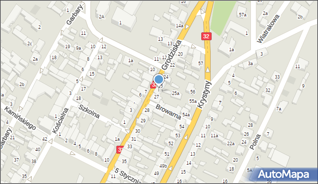 Rakoniewice, Grodziska, 26, mapa Rakoniewice