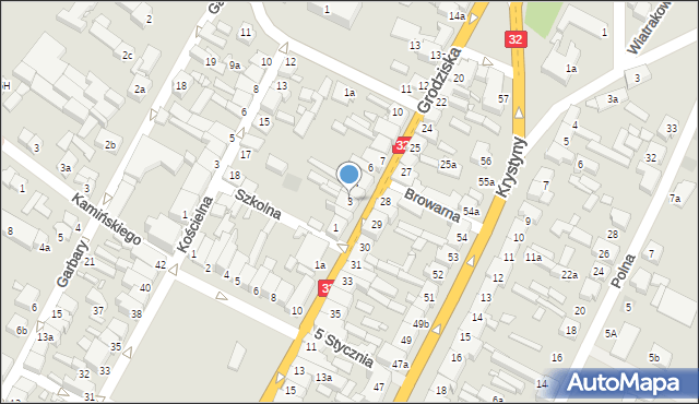 Rakoniewice, Grodziska, 3, mapa Rakoniewice