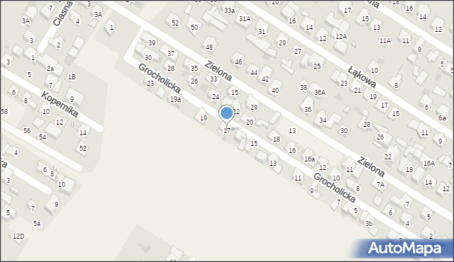 Raszyn, Grocholicka, 17, mapa Raszyn