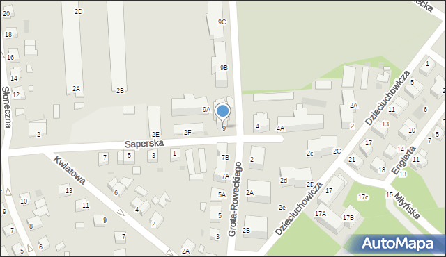 Rawicz, Grota-Roweckiego Stefana, gen., 9, mapa Rawicz
