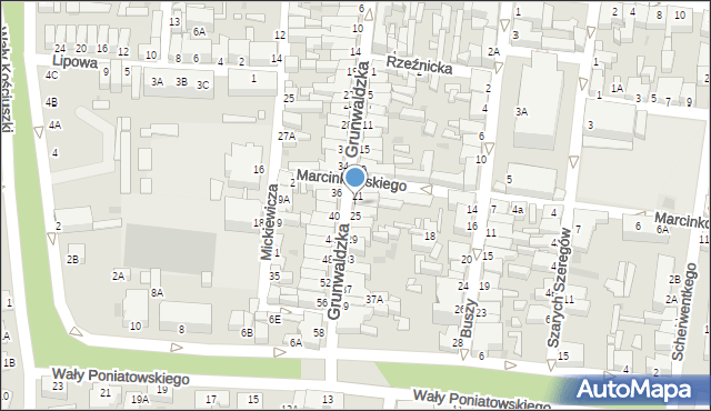 Rawicz, Grunwaldzka, 23, mapa Rawicz