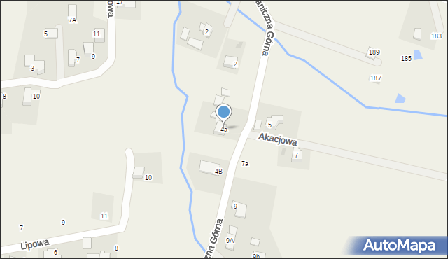 Roczyny, Graniczna Górna, 4a, mapa Roczyny