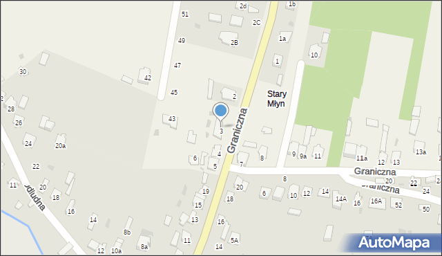 Rogów, Graniczna, 3a, mapa Rogów