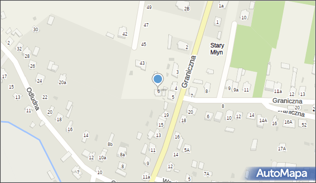 Rogów, Graniczna, 6, mapa Rogów
